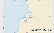 Classic Style Map of Pelluhue, single color outside