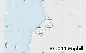 Silver Style Map of Pelluhue, single color outside