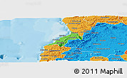 Political Panoramic Map of Pelluhue