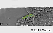 Satellite Panoramic Map of Pelluhue, desaturated