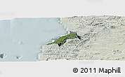 Satellite Panoramic Map of Pelluhue, lighten