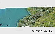 Satellite Panoramic Map of Pelluhue