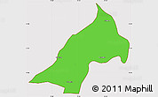Political Simple Map of Pelluhue, cropped outside