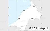 Silver Style Simple Map of Pelluhue