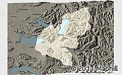 Shaded Relief 3D Map of Pucon, darken
