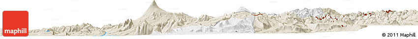 Classic Style Horizon Map of Pucon