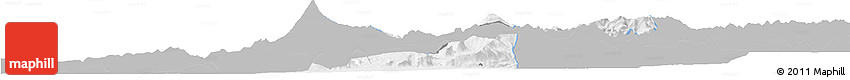 Gray Horizon Map of Pucon, single color outside