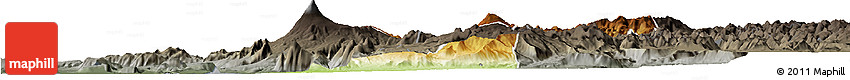 Physical Horizon Map of Pucon, darken, semi-desaturated