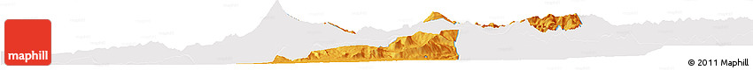 Political Horizon Map of Pucon, single color outside