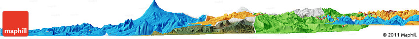 Satellite Horizon Map of Pucon, political outside