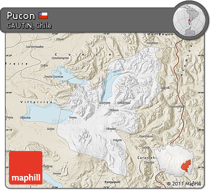 Classic Style Map of Pucon