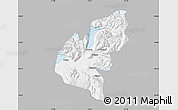 Gray Map of Pucon, single color outside