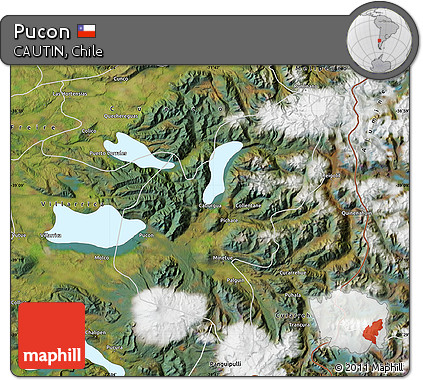 Satellite Map of Pucon