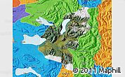 Satellite Map of Pucon, political outside