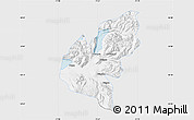 Silver Style Map of Pucon, single color outside