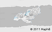 Gray Panoramic Map of Pucon, single color outside