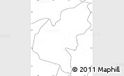 Blank Simple Map of Pucon, no labels
