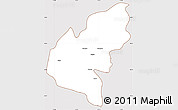 Classic Style Simple Map of Pucon, cropped outside