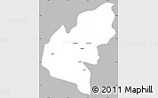 Gray Simple Map of Pucon, single color outside