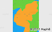 Political Simple Map of Pucon