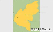 Savanna Style Simple Map of Pucon, single color outside
