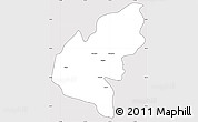 Silver Style Simple Map of Pucon, cropped outside