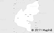 Silver Style Simple Map of Pucon