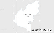 Silver Style Simple Map of Pucon, single color outside