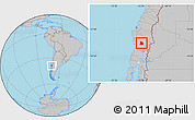 Gray Location Map of Temuco