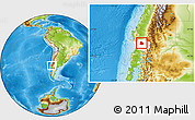 Physical Location Map of Temuco, highlighted parent region