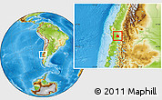 Physical Location Map of Temuco