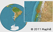 Satellite Location Map of Temuco