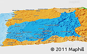 Political Shades Panoramic Map of CHANARAL