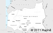 Silver Style Simple Map of CHANARAL