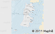 Classic Style 3D Map of CHILOE, single color outside
