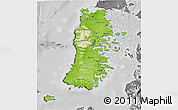 Physical 3D Map of CHILOE, desaturated