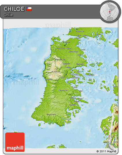 Physical 3D Map of CHILOE