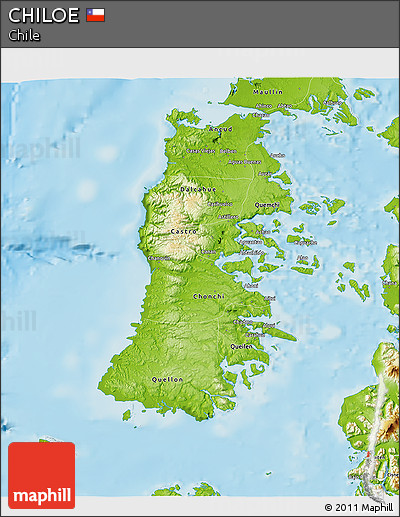 Physical 3D Map of CHILOE