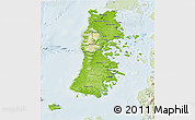 Physical 3D Map of CHILOE, lighten