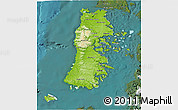 Physical 3D Map of CHILOE, satellite outside