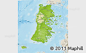 Physical 3D Map of CHILOE, shaded relief outside