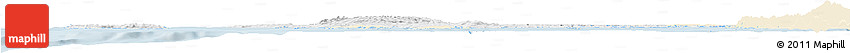 Classic Style Horizon Map of CHILOE, single color outside