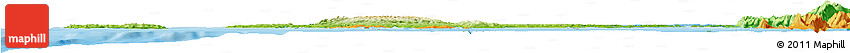 Physical Horizon Map of CHILOE, political shades outside