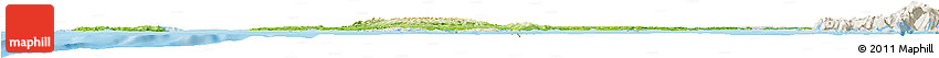 Physical Horizon Map of CHILOE, shaded relief outside