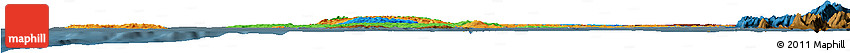 Political Horizon Map of CHILOE, darken