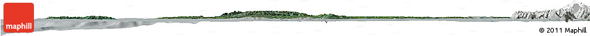 Satellite Horizon Map of CHILOE, lighten, semi-desaturated