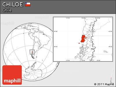 Blank Location Map of CHILOE