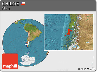 Satellite Location Map of CHILOE