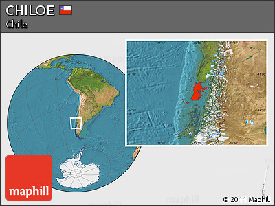 Satellite Location Map of CHILOE