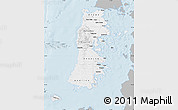 Gray Map of CHILOE, single color outside